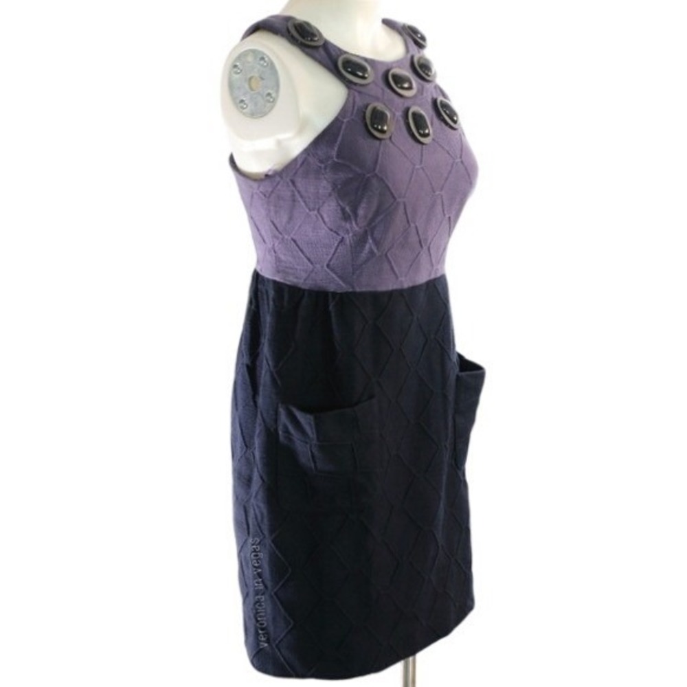 MILLY OF NY PURPLE BLUE HONEYCOMB DRESS